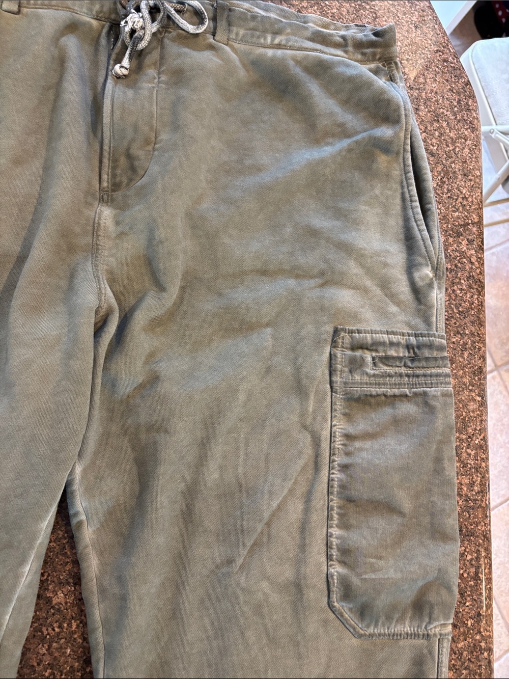 Helmut Lang Wide Leg Pants in Olive Green - Picture 4 of 11